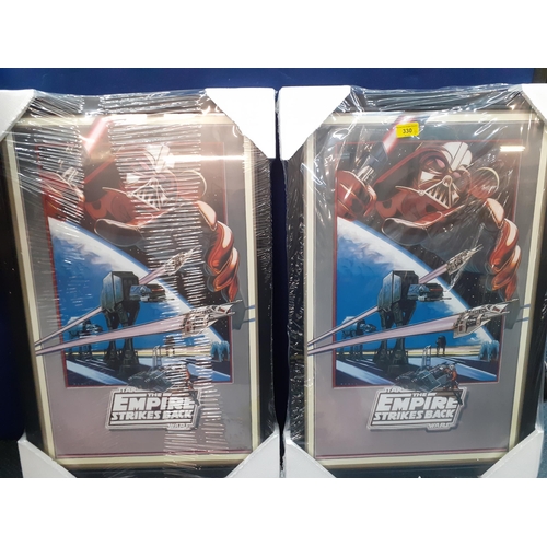 330 - Two Star Wars Empire Strikes Back posters in black frames 
Location: BWR