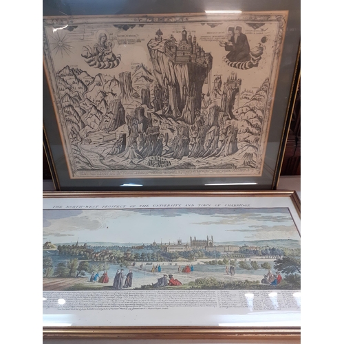 77 - Two antiquarian prints, one The Northwest Prospect of the University and Town of Cambridge
Location:... 