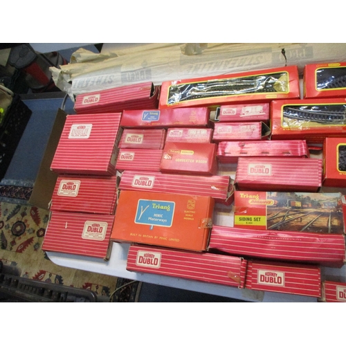 293 - A mixed lot to include Hornby, track boxed and lose Meccano, Tri-ang track and cars and other mixed ... 