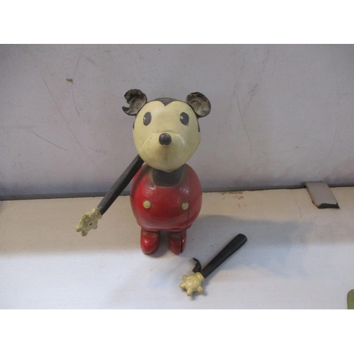 296 - A 1930/40s American scratch made model of Mickey Mouse A/F Location: 9.4