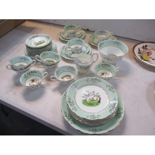 319 - Ceramics to include a late 19th century tea set, a Canton teapot, Booths plates and other plates
Loc... 