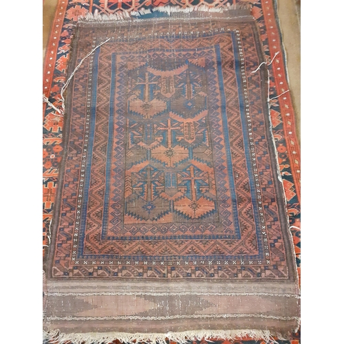 400 - A group of African and Middle Eastern rugs a/F all showing signs of wear
Location: RWF