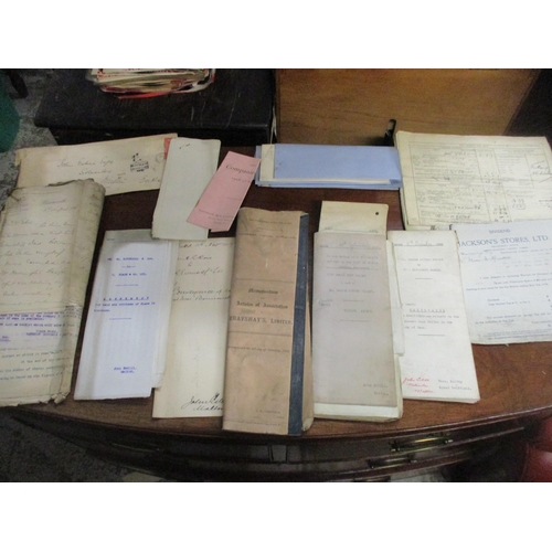 144 - A quantity of early 20th century Solicitor's documents to include conveyancing, draft leases, statem... 