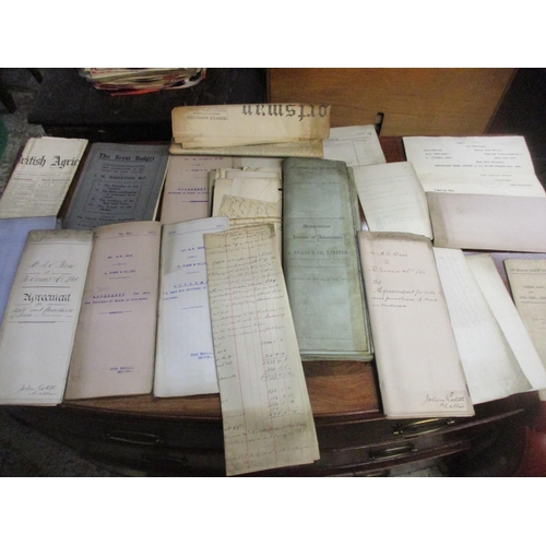 144 - A quantity of early 20th century Solicitor's documents to include conveyancing, draft leases, statem... 