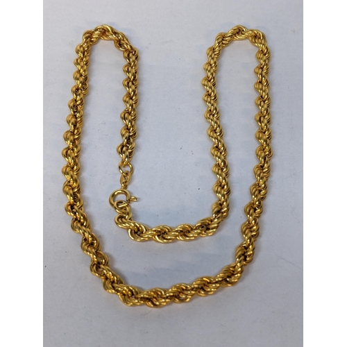 203 - A 9ct gold rope twist necklace, 10.2g
Location: CAB1