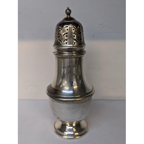 220 - A mid 20th century silver sugar caster, hallmarked Birmingham 1964, 90.1g
Location: 4.1