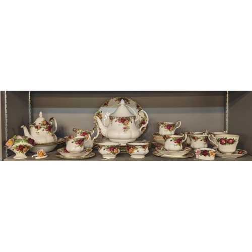 246 - A Royal Albert 'Old Country Roses' part tea set along with a Paragon tea cup and saucer
Location: 6:... 