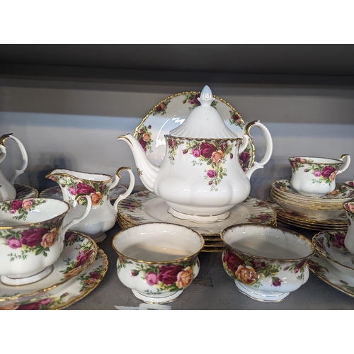 246 - A Royal Albert 'Old Country Roses' part tea set along with a Paragon tea cup and saucer
Location: 6:... 