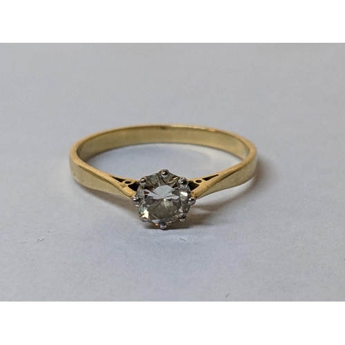 43 - An 18ct gold diamond solitaire ring, diamond 5.3mm diameter, 2.1g
Location: RING