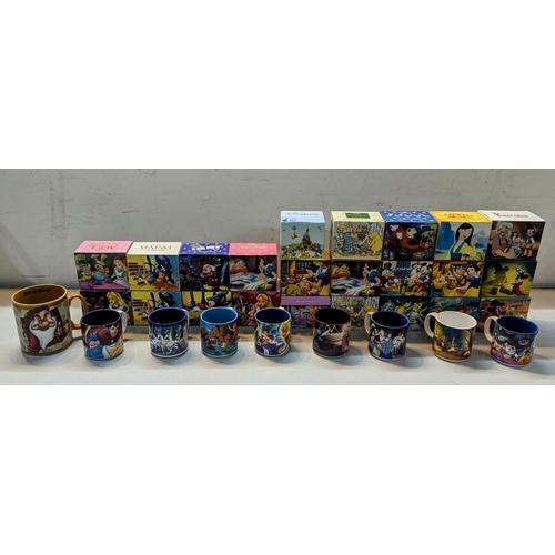 72 - A collection of 23 boxed, 8 unboxed and one large, Disney mugs to include Alice in Wonderland, Mulan... 