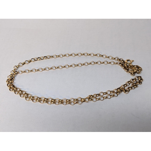 92 - A 9ct gold chain link necklace, 5.5g Location: CAB1