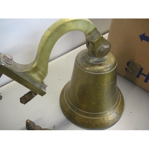 441 - A 20th century ship's bell on a bracket, and another similar Location: LWF