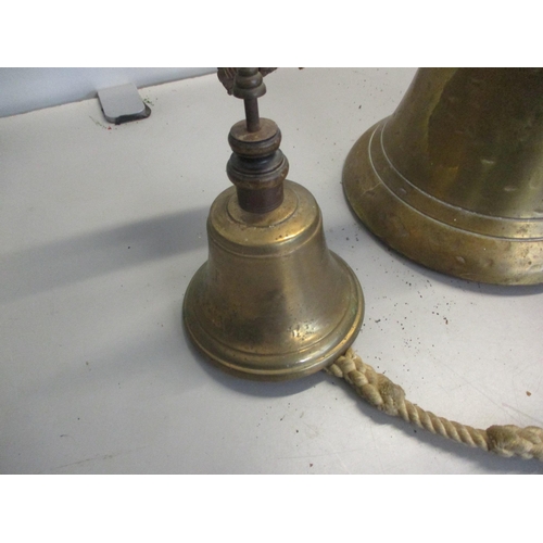 441 - A 20th century ship's bell on a bracket, and another similar Location: LWF