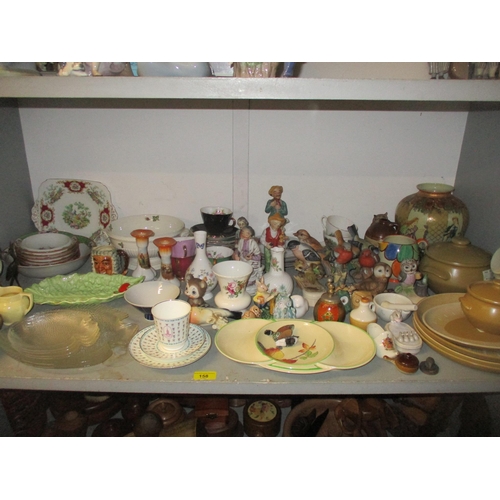 158 - A mixed lot of ceramics to include Aynsley vases, a Russian Lomolosov porcelain trio commemorating t... 