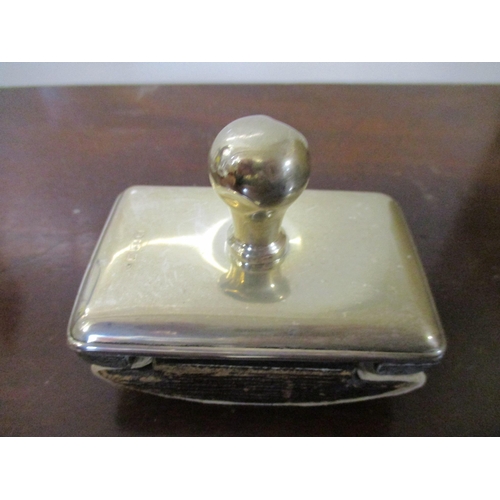 364 - A group of silver items to include a desk blotter, marks rubbed, a Continental silver box, marks to ... 