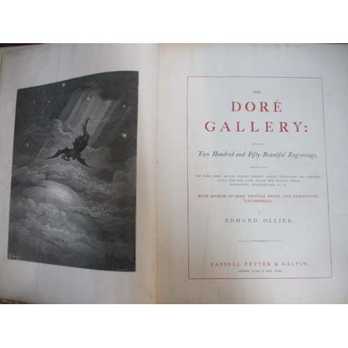 367 - A Victorian two-volume leather bound set of The Dore Gallery by Edmund Oliver containing 250 Dore en... 