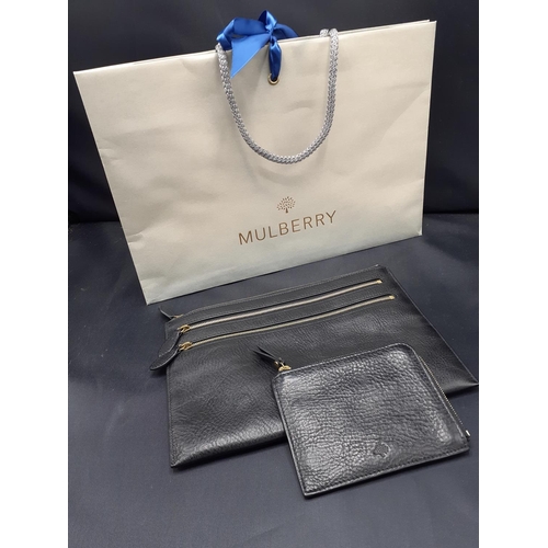 mulberry multi zip pouch