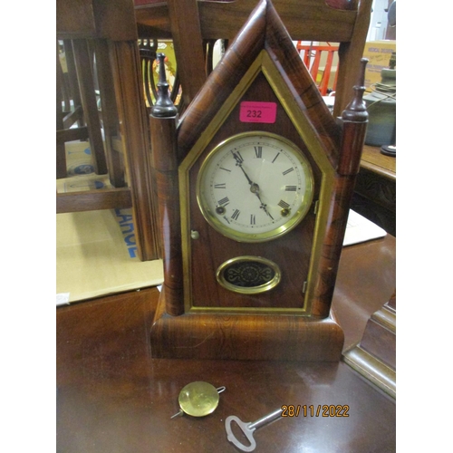 427 - An American Gilbert Manufacturing Company walnut cased mantle clock with white Roman dial 
Location:... 