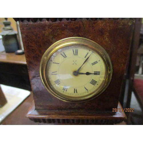 427 - An American Gilbert Manufacturing Company walnut cased mantle clock with white Roman dial 
Location:... 