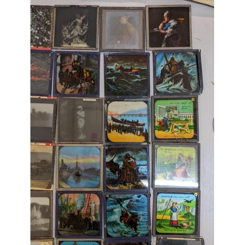 431 - A selection of magic lantern slides to include some depicting scenes of Norwich, Chrysanthemums and ... 