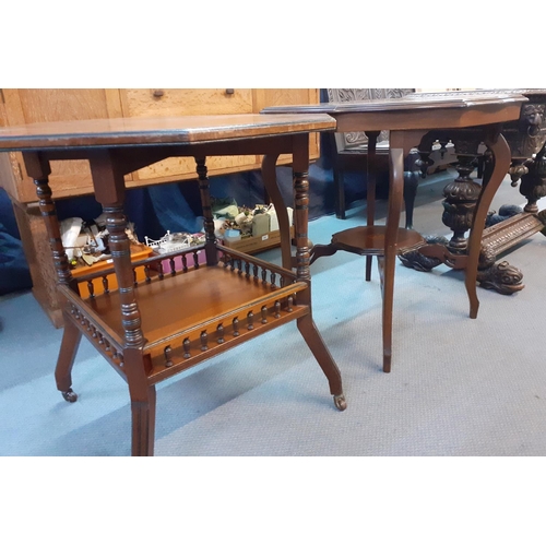 377 - Two late Victorian mahogany occasional tables, one with inlaid ornament
Location: RAF