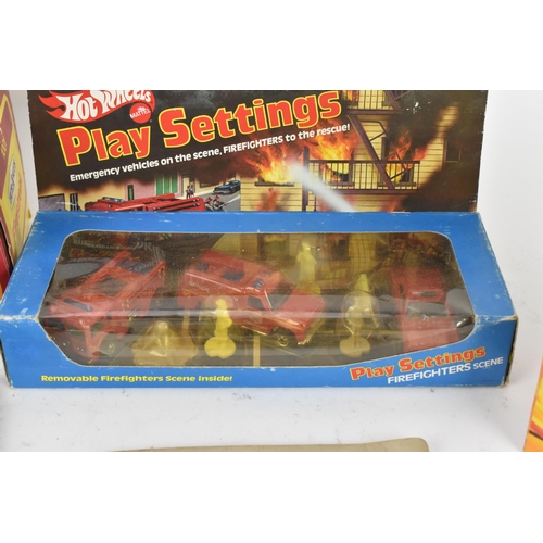 479 - A 1982 Hot Wheels boxed 'Play Settings' Firefighting scene, a Corgi 1001 HCB-Angus Firestreak, along... 