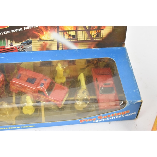 479 - A 1982 Hot Wheels boxed 'Play Settings' Firefighting scene, a Corgi 1001 HCB-Angus Firestreak, along... 