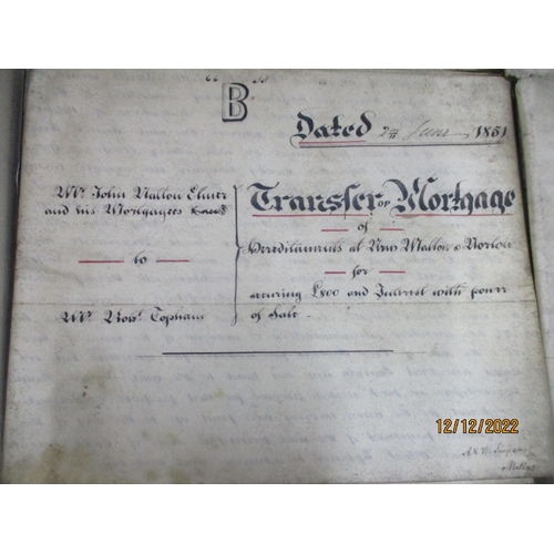 103 - A box of 19th century mortgage and conveyancing documents mainly pertaining to the Yorkshire region ... 