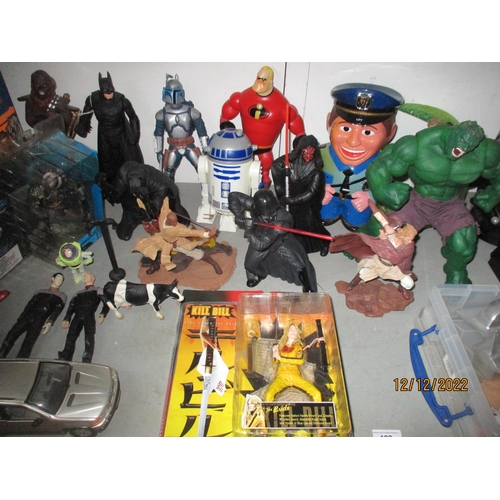 122 - A selection of children's toys The Bride and Co from Kill Bill, in original packaging, Celtic Predat... 