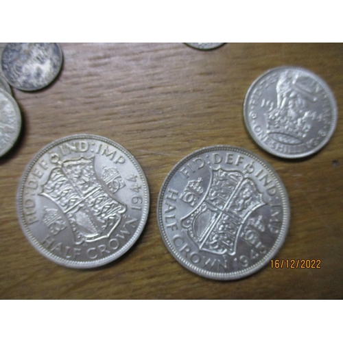 206 - A quantity of British pre-1948 silver coinage to include half-Crowns, two-shilling, florins, shillin... 