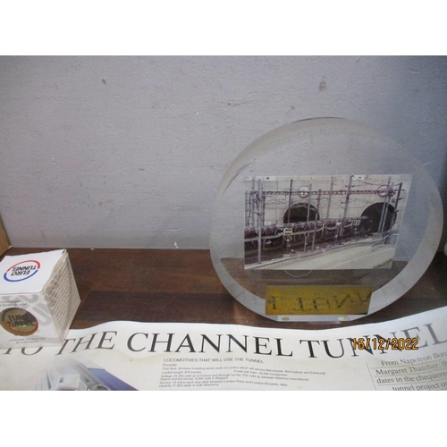 213 - A collection of Channel Tunnel related model trains and memorabilia Location: 8.1