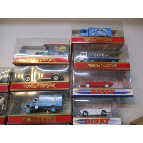 244 - A collection of approximately 30 boxed Dinky toy cars and others to include Mustang, the R Type Bent... 