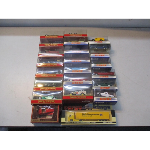 245 - A collection of approximately 20 boxed Dinky and Matchbox cars to include Grosser Mercedes, Golden H... 