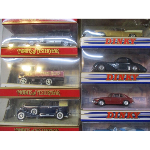 245 - A collection of approximately 20 boxed Dinky and Matchbox cars to include Grosser Mercedes, Golden H... 