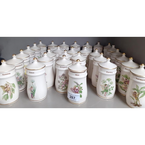 287 - A collection of 30 Gresham Flower Fairy spice jars, circa 1980's
Location: 10.3