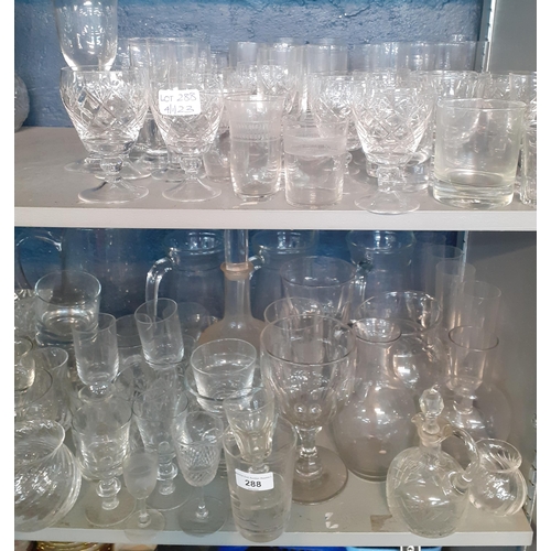 288 - A quantity of domestic glassware to include a pair of early 20th century rummers
Location: 5:2/5:3