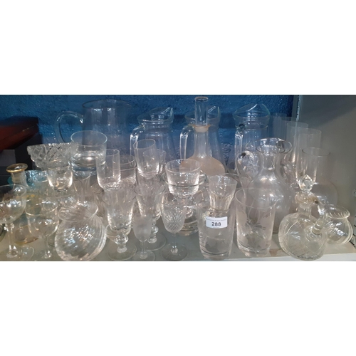 288 - A quantity of domestic glassware to include a pair of early 20th century rummers
Location: 5:2/5:3