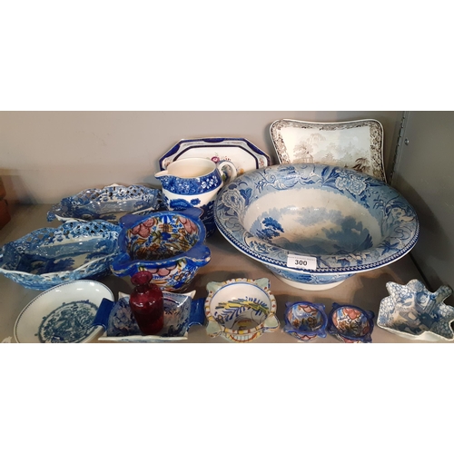 300 - Mixed Orientals, Continental and English ceramics to include a Limoges dish, a Wedgwood dish and a C... 