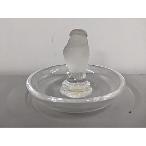 308 - A Lalique circular pin dish with moulded owl
Location:9.1