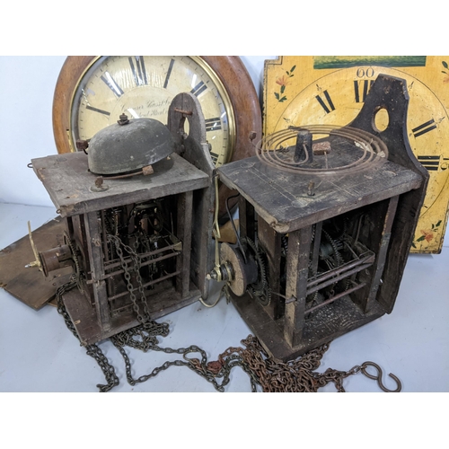 326 - Two early 18th century 30 hour clock movements with painted, unfitted dials
Location:A2M