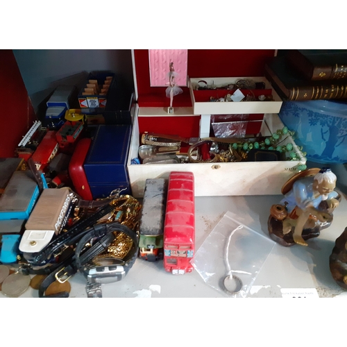 361 - Miscellaneous items to include coins, die cast vehicles, watches, costume jewellery, French books, c... 