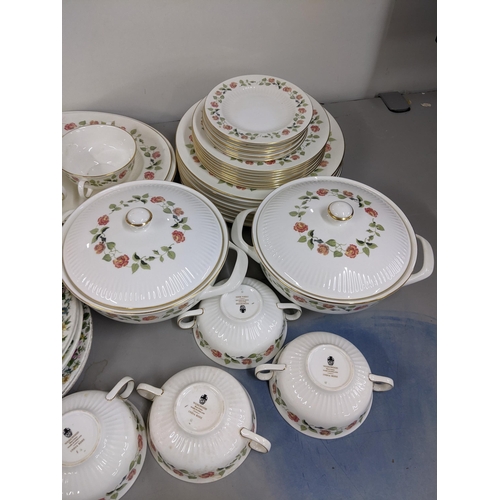 365 - A Wedgwood India Rose part dinner service together with a Crown Staffordshire part tea service
Locat... 