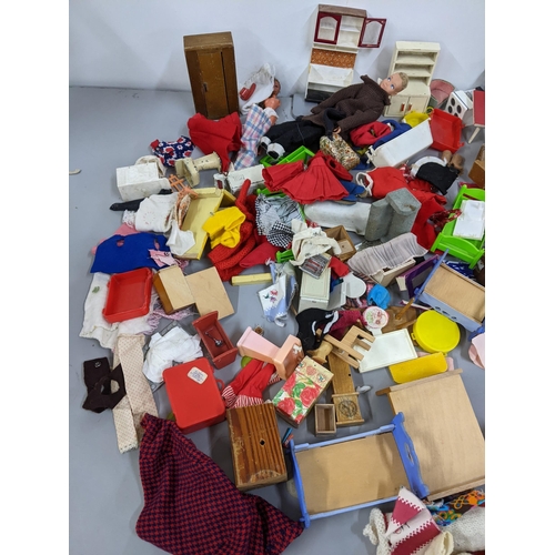 368 - A selection of dolls house furniture together with dolls and clothing
Location:A1F