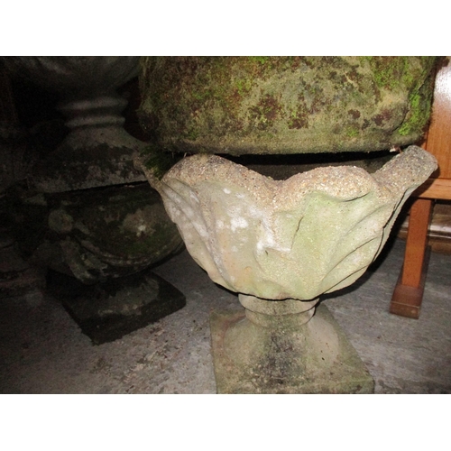 80 - Two pairs of heavily weathered garden concrete pedestal pots
Location:G