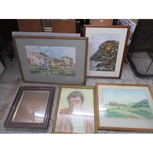 86 - A quantity of framed and unframed oil paintings, watercolours and other pictures to include Barry Pi... 