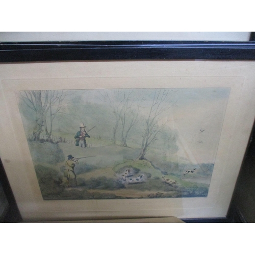 94 - A selection of framed and glazed hunting prints and others to include a Chinese hand coloured pictur... 