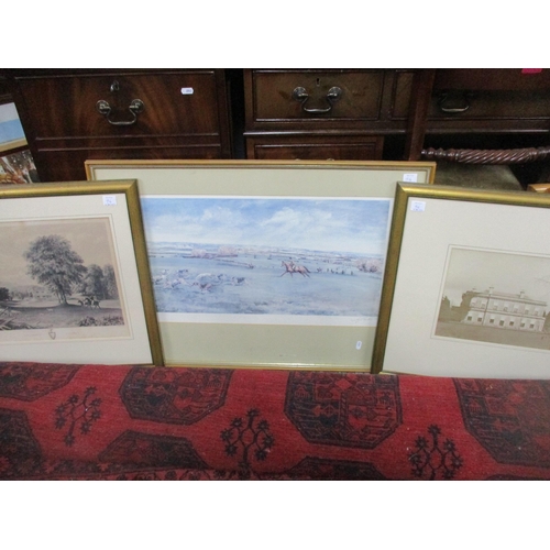 94 - A selection of framed and glazed hunting prints and others to include a Chinese hand coloured pictur... 