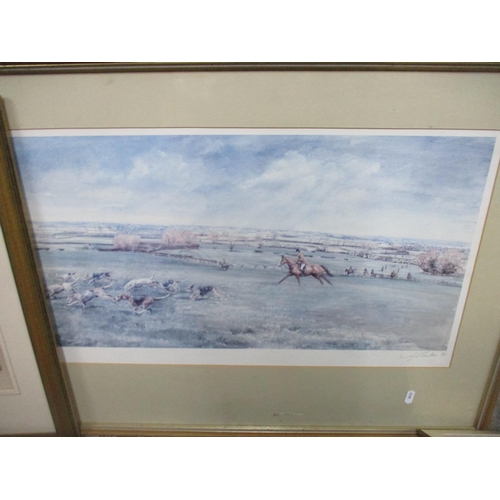 94 - A selection of framed and glazed hunting prints and others to include a Chinese hand coloured pictur... 