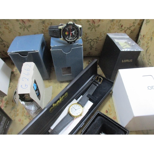 95 - A group of modern quartz wristwatches to include a boxed Aviator series watch HMO Perpetual time wat... 