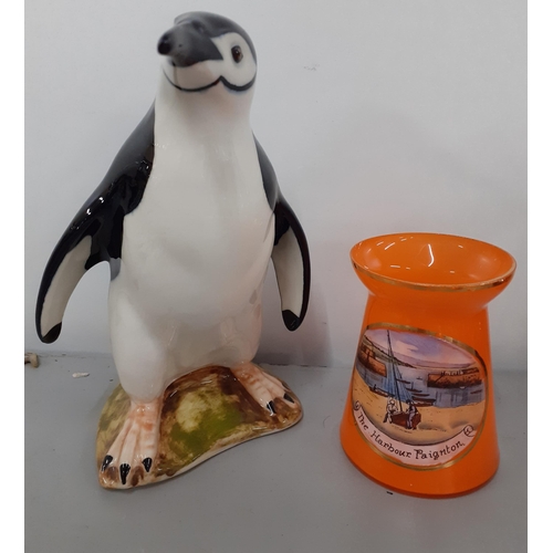 453 - A Bovey Pottery Co Chinstrap Penguin model, mixed Goss and similar ornaments and other items
Locatio... 